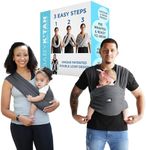 Active Yoga Baby K'tan Baby Carrier Wrap: #1 Easy Pre-Wrapped Baby Sling | Soft Yoga Fabric | UVA/UVB Infant Sun Protection | Breathable Quick Drying | Newborn to Toddler up to 35lb (See Size Chart)