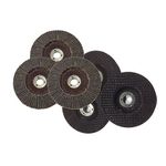 Glass Semi Polishing Wheel Set of 6 (3 Glass Grinding Wheel and 3 Glass polishing flap wheel)