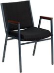 Flash Furniture 4 Pack Hercules Series Heavy Duty Black Dot Fabric Stack Chair with Arms