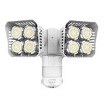 SANSI 54W 7000LM Bright Series LED Motion Sensor Outdoor Lights, 50,000 Hrs Lifespan Dusk to Dawn Flood Lights, 700W Equiv 5000K Dusk to Dawn IP65 Floodlight, Super Bright for Yard Garage, White