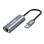 USB Ethernet Adapter, TECKNET USB 3.0 Network Cable to RJ45 1000Mbps Gigabit Wired LAN Internet Adapter, Plug and Play, Compatible with Mac OS, Windows, Linux and Network TV Box