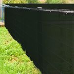 HIPPO - Safety & Privacy Screen Fence Heavy Duty Shade Net with Polyester Band, Brass Eyelets & Tie Cords (5 ft 8 in X 50 FT, Dark Green)