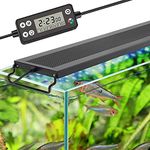 hygger Aquarium Light, Auto On Off LED Aquarium Lights, Full Spectrum Fish Tank Light with LCD Monitor, 14W 24/7 Lighting Cycle, 7 Colors, Adjustable Timer,3 Modes for 30-45cm Freshwater Tank