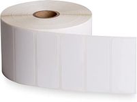 CAS 2.1 x 1.2 Direct Thermal Barcode Label Sticker -2.1 x 1.2 inches -55mm x 33mm, 1000 Label Per Roll - Pack of 8 -White Self Adhesive Sticker for Printing Barcode Labels.