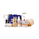 9917005.B 5m² Professional Fibreglass/GRP kit incl. Black topcoat reisn, glass matting and application tools