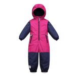 Owntop One Piece Snowsuit Kids, Waterproof Snow Suits for Girls, Winter Jacket Hooded for Snowboarding Skiing (Red, 122)