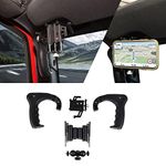 Voodonala for Jeep JK Front Metal Grab Handles & Phone Holder Mount for Jeep Wrangler 2007-2018 JK JKU 2 & 4 Door
