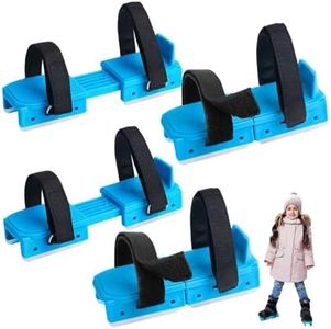 Toddler Ice Skates, Kids Adjustable Double Runner Ice Skates with Hook and Loop Fastener Straps, Blue Double Blade Ice Skates for Winter Toddler Training Shoes Beginner (2)