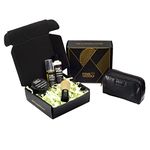 Pink Woolf Luxury Shaving Kit for Men | Pre-Shave Oil, After Shave Lotion, Shaving Brush & Shaving Soap (SEABUCKTHORN & ALOE VERA), Leather Toiletry Bag | 5 Shaving Items