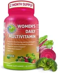 Women's Daily Multivitamin with Iron - Vegan Multivitamin for Women with Biotin, Organic Superfoods, B-Complex, Probiotics, Enzymes - Supports Energy, Immunity, Gut Health - Easy to Swallow Capsules