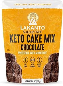 Lakanto Sugar Free Keto Cake Mix - Sweetened with Monk Fruit, Gluten Free, 1 Net Carb, Keto Diet Friendly, Delicious - Chocolate