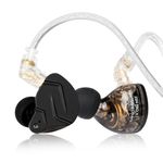KINBOOFI KZ ZSN Pro X 1BA 1DD in Ear Earphone, KZ Earbuds in Ear Monitor Headphone with Detachable 0.75mm 2 pin Cable (Black, No mic)