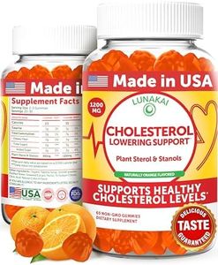 Lunakai USA Made Cholesterol Support Gummies - Natural Cholesterol Lowering Supplement with 1200mg Plant Sterols and Stanols - Delicious Flavor, 60ct