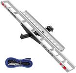 SPECSTAR Heavy Duty 400 Lbs Capacity Aluminum Motorcycle Carrier Anti Tilt Hitch Mounted Scooter Dirt Bike Rack with Loading Ramp and Locking Device Silver