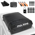 Mockins 15 Cubic Feet Rooftop Cargo Bag Set 44"x34"x18" Car Roof Storage Bag | Roof Bag Waterproof Carrier for Vehicles with/Without Rack | Roof Rack Storage Roof Cargo Bag | Car Top Carrier Roofbag