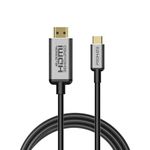 Promate USB-C to HDMI Cable, Premium USB Type-C to 4K 60Hz HDMI Cable Adapter