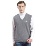 Monte Carlo Men's Wool V-Neck Sweater (1230118SL-2644_Grey Mix