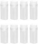 QWORK 8 Pack Coplin Canisters Slide Staining Jar with Lid, No Leakage, Holds 5 Slides, Polypropylene