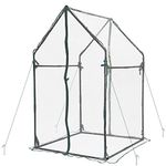 Gardzen Mini Greenhouse Heavy Duty Portable Green House, Clear Tent Indoor or Outdoor for Plants 37”(L) x37”(W) x59.8”(H)