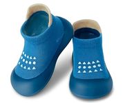 Dookeh Baby Shoes Boys Girls First Walking Shoes Non Slip Soft Sole Sneakers Toddler Infant Babygirl Sock Shoes (A3-Blue, us_Footwear_Size_System, Toddler, Age_Range, Medium, 12_Months, 18_Months)