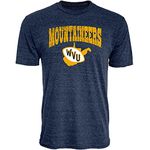 Reserve Collection by Blue 84 NCAA West Virginia Mountaineers Mens Vintage Tri-Blend Vault T Shirt, West Virginia Mountaineers Navy, Small