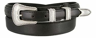 Belts.com Men's Buckle Set Oil-Tanned Genuine Leather Western Ranger Belt 40 Black