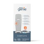 Diaper Genie Complete Diaper Pail System, Grey - AMAZON EXCLUSIVE - includes 4 Carbon Filters and 1 refill