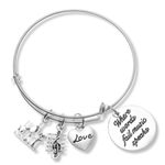 Music Bracelet - Where Words Fail Music Music Speaks Jewelry Gift - Treble Clef Jewelry - Music Note-Music Lover Jewelry Gift