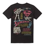 Cotton Soul DC Comics Superman Super Hero Services Unisex T Shirt, Black, XX-Large