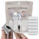 Geddy's Mom - Watch Your Mouth - The Award Winning USB Charger Child Safety Cover - Made in The USA - Baby Proofing Toddler Shock Prevention (6 Pack White)