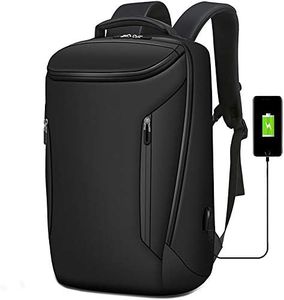 HuaChen Anti-Theft Travel Backpack,Water-Resistant 15.6 Inch Laptop Bag (MR01_Black)