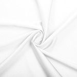 Barcelonetta | Poly Poplin Fabric | 100% Poly | 60" Wide | Solid Color | Apparel, Home Décor, DIY, Wall Decor Fabric | Lightweight (White, 2 Yard)