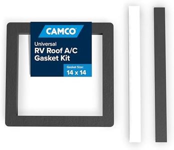 Camco 14-Inch x 14-Inch Universal Camper Roof A/C Gasket Kit | Features a Waterproof Compression Seal, Self-Adhesive Picture Frame Gasket, and Self-Adhesive Leveling Pads (25071)