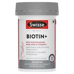 Swisse Biotin+ New Improved Formula with 100% RDA of Biotin (Manufactured In Australia) Boosts Keratin Levels, Reduce Hair Loss and Promote Regrowth with Nicotinamide, Rose Hips & Vitamin C For Healthy Hair, Skin & Nails For Both Men & Women (30 Tablets)