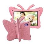 Tading iPad Mini 6 Case Kids Cute Butterfly, iPad Mini 2021 Case for Children, Shockproof Light Weight EVA Foam Super Protection Stand Cover for iPad Mini 8.3" Tablet for Girls - Baby Pink