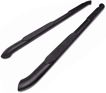 TAC Side Steps Fit 2005-2019 Toyota Tacoma Double Cab Truck Pickup 4" Oval Bend Texture Black Side Bars Nerf Bars Running Boards Exterior Accessories (2PCS Running Boards)