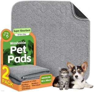 2 Pack Washable Dog Pee Pads - Instantly Absorbent and Reusable for Puppy Training - Waterproof Pet Mat for Rabbits, Guinea Pigs, Bunnies, and Small Animals - 80x90cm