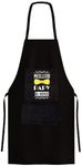 CADEAUX.COM - Kitchen Apron, Black, Best Grandpa in the World - 100% Polyester - One Size - Gift Idea for Grandpa, Black, One Size, black, One Size