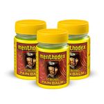 Menthodex Strong Pain Balm - 100gm Pack of 3 | For Joints Pain | Headache | Cough | Cold | Herbal Balm