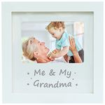 HAMUIERS Me and My Grandma Picture Frame, Grandma Picture Frame, Baby Keepsake Photo Frame, Best Grandma Ever New Grandma Gifts, Nursery Décor, White