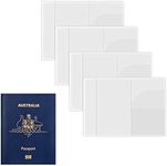 4 Pcs Clear Passport Cover Travel H