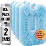 Kona Blue Ice 2 Pound Ice Packs for Coolers - Long Lasting Design - Refreezable Reusable Cooler Ice Pack (4)