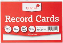 Silvine Record Cards 152x102 mm Pla