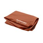 Furhaven Replacement Dog Bed Cover Water-Resistant Indoor/Outdoor Logo Print Oxford Polycanvas Mattress, Washable - Chestnut, Medium