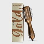 Alan Truman The Blow Brush Cappuccino Gold | 1100 Watts | Dryer In The Form Of A Brush| A 6 in 1 Multistyler| Two Layered Bristles For Salon Like Blow Style| 3 Tempeature Settings