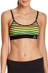 Balanced Tech Printed Performance Seamless Sports Bra - Stripe Print - Large