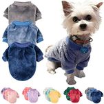 FabriCastle Dog Sweater, Pack of 2 or 3, Dog Clothes, Dog Coat, Dog Jacket for Small or Medium Dogs Boy or Girl, Ultra Soft and Warm Cat Pet Sweaters (Small, Grey,Blue,Dark Blue)