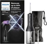 Philips Sonicare Cordless Power Flosser 3000 Oral Irrigator - Water Flosser for Teeth, Gums and Dental Care, Black (Model HX3826/33)