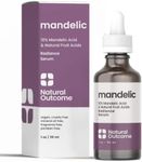 Natural Outcome Mandelic Acid 10% | Anti-Aging AHA Facial Serum with Hyaluronic Acid | Targets Fine Lines, Dark Spots, and Wrinkles | Clarifies Acne and Stimulates Natural Collagen Production | 1 Oz