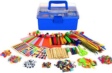 YITOHOP Arts and Crafts Supplies for Kids -1000+ pcs Art Craft kit in Carrying Travel Box for Toddlers Ages 4+ DIY Crafting School Kindergarten Project Activity- Ideal Christmas Gifts